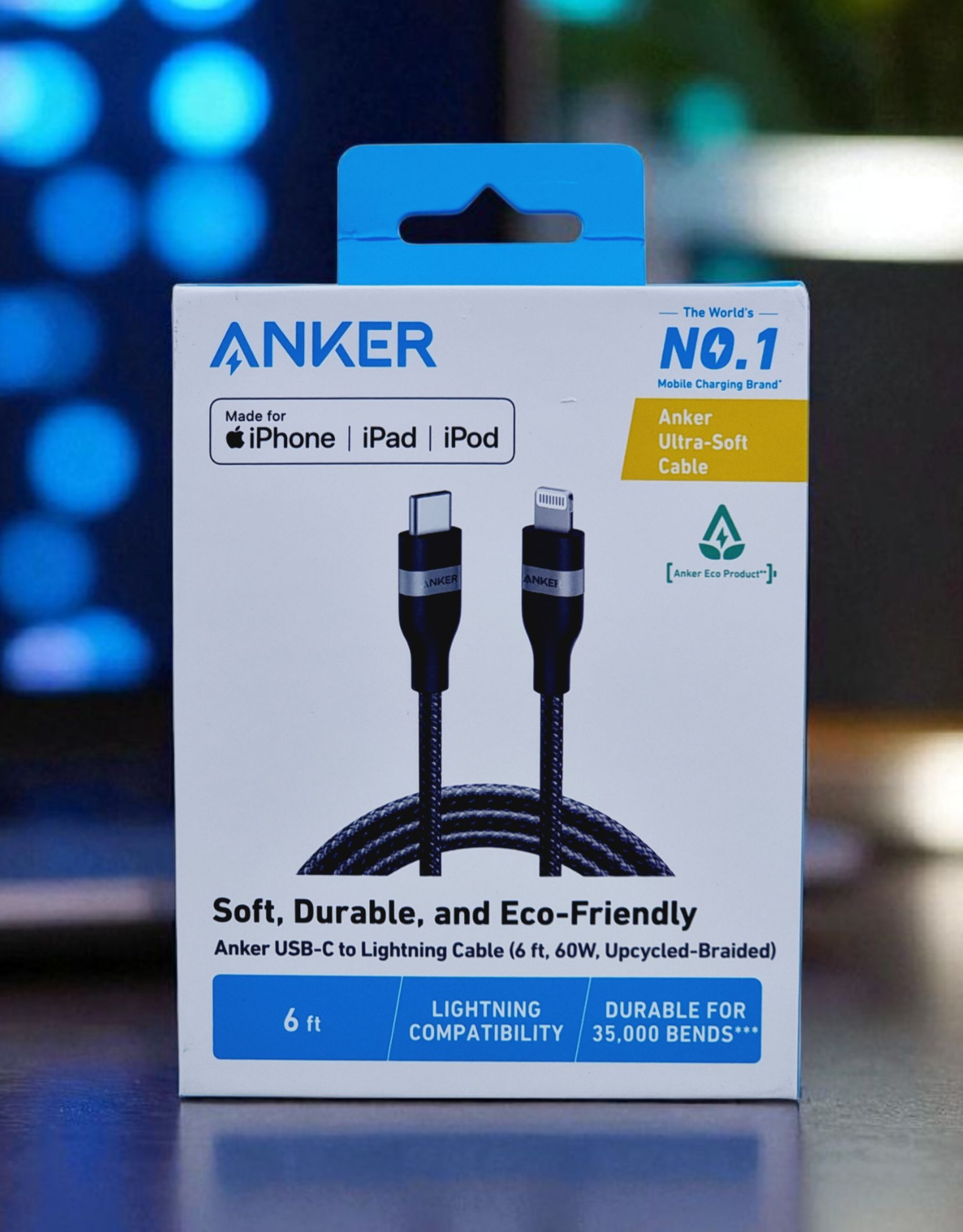 ANKER USB-C TO LTG PCR BRAIDED 6FT