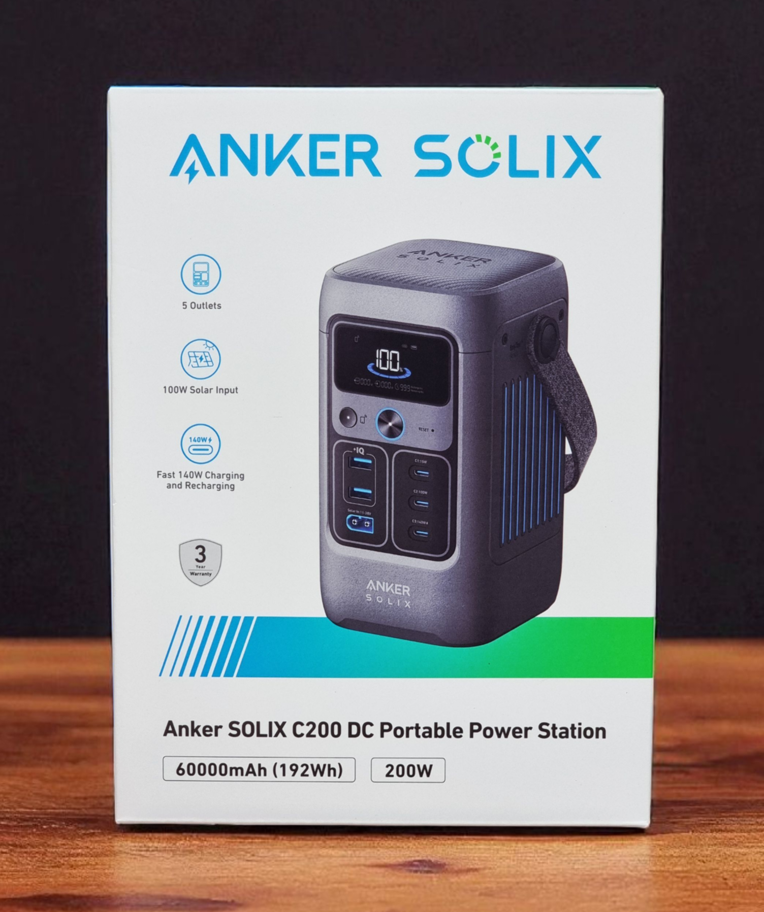 ANKER SOLIX C200 DC PORTABLE POWER STATION 60000MAH 200W