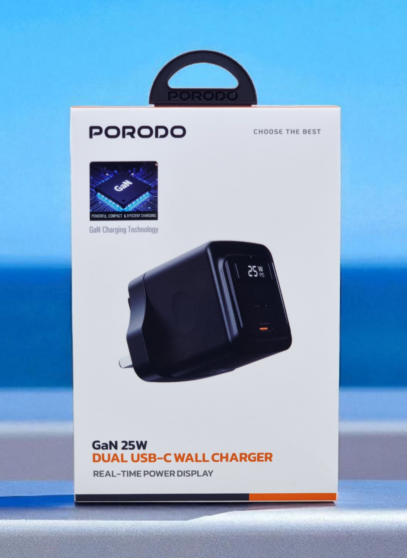 PORODO GAN 25W DUAL USB-C WALL CHARGER