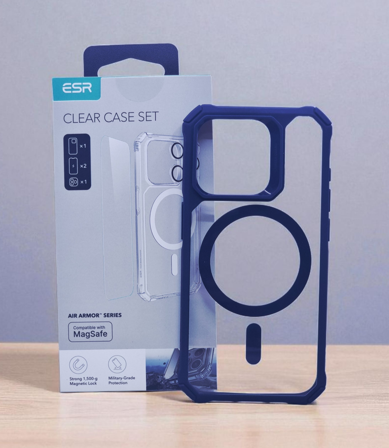 ESR AIR ARMOR IPHONE 15 PRO CLEAR CASE WITH MAGSAFE