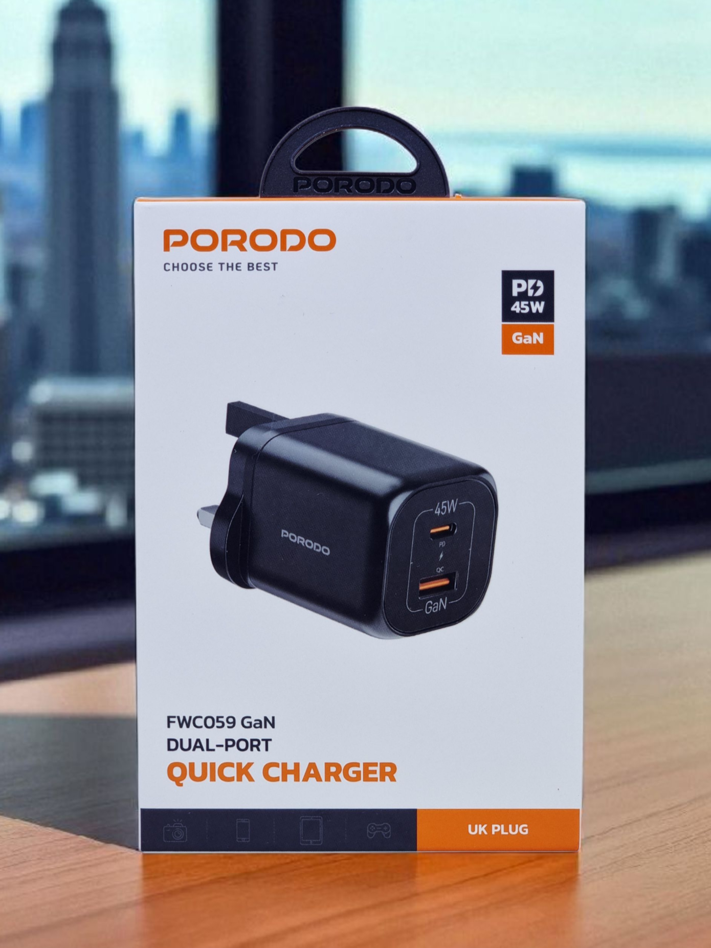 PORODO DUAL PORT QUICK CHARGER